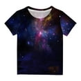 thumbnail image 1 of AINIYS 3 Years Trendy Kids Summer Tops Fashion Short Sleeve T-Shirt Crewneck Tie Dye Gradient Color Little Boys Tees Casual Loose Children Clothes Multicolor, 1 of 4