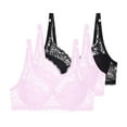 thumbnail image 1 of AINIYS Women's Lace Mesh Bra With Exquisite Embroidery Bralette Underwire Bra Black 95C, 1 of 5