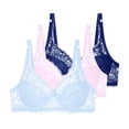 thumbnail image 1 of AINIYS Women Lace Bra Push up Underwire Bralettes Soft Fashion Breathable Adjustable Brassiere Lingerie Light Blue 95B, 1 of 4