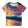 thumbnail image 1 of AINIYS 4 Years Kids Summer Tops Trendy Children Clothes Casual Loose Little Boys Tees Fashion Short Sleeve T-Shirt Tie Dye Gradient Color Crewneck Multicolor, 1 of 4