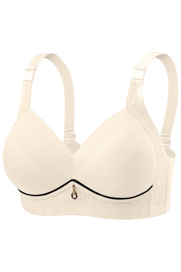 Anti-Sagging Bra Bralette Wireless Soft Cup Bra Thin Fabric Bralettes Lift and Support Push-Up Bra Secure Fit Bra for Women Plus Size Cleavage Bra Breathable Everyday Bras White XXL