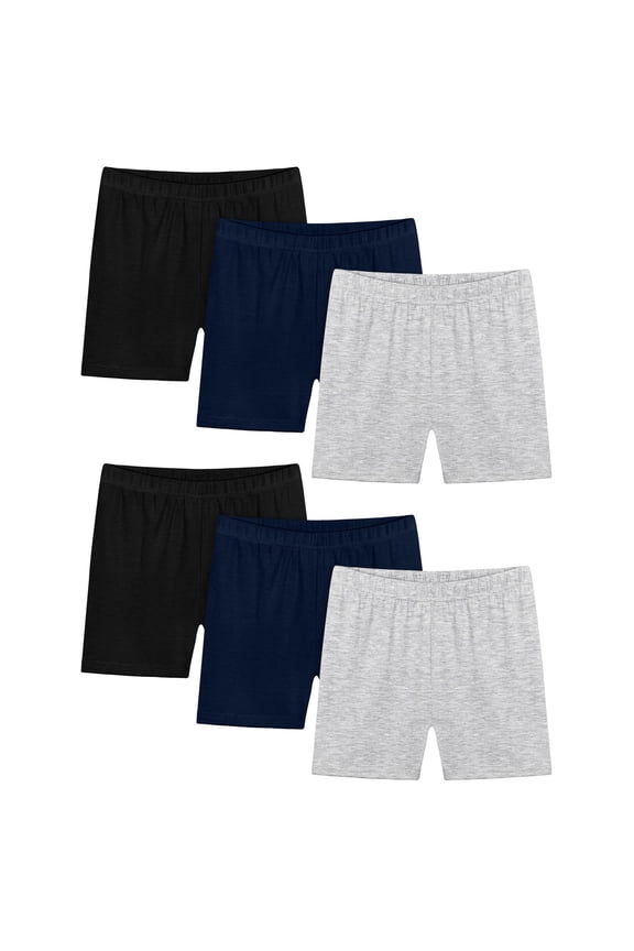 Boys 6 Pack Athletic Shorts Variety Pack Soft Stretch with Elastic Waist Closure for Daily Play and Sports Practice Gray 11 Years