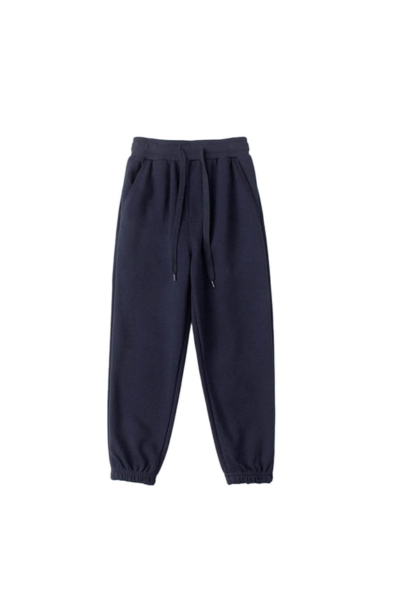 Boys Balloon Puff Pants Elastic Waist Casual Trousers with Pockets for Playtime Navy 4-5 Years