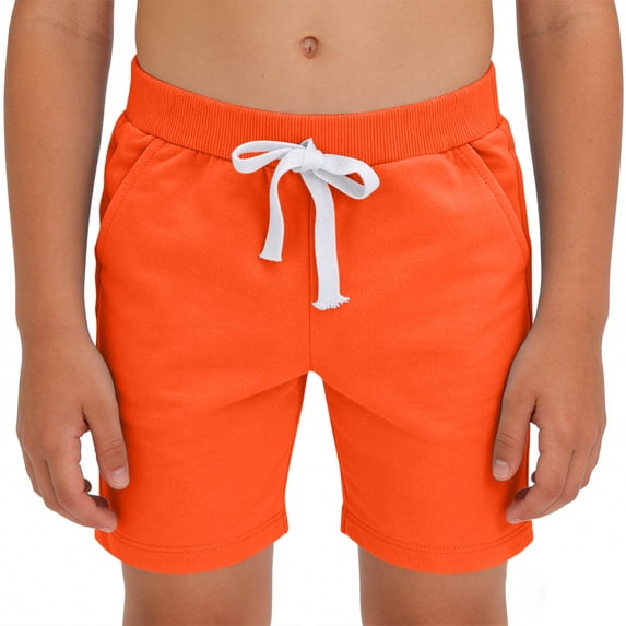 AINIYS Boys Drawstring Swim Trunks Resistant Soft with Adjustable Drawstring Closure for Pool Days and Beach Activities Orange 3-4Years