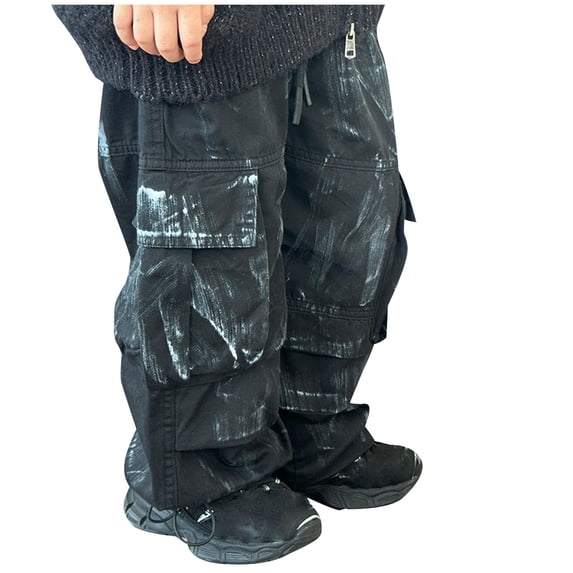 AINIYS Boys Ripped Stacked Jeans Distressed Denim Pants with Button Closure for Street Style Black 2 Years