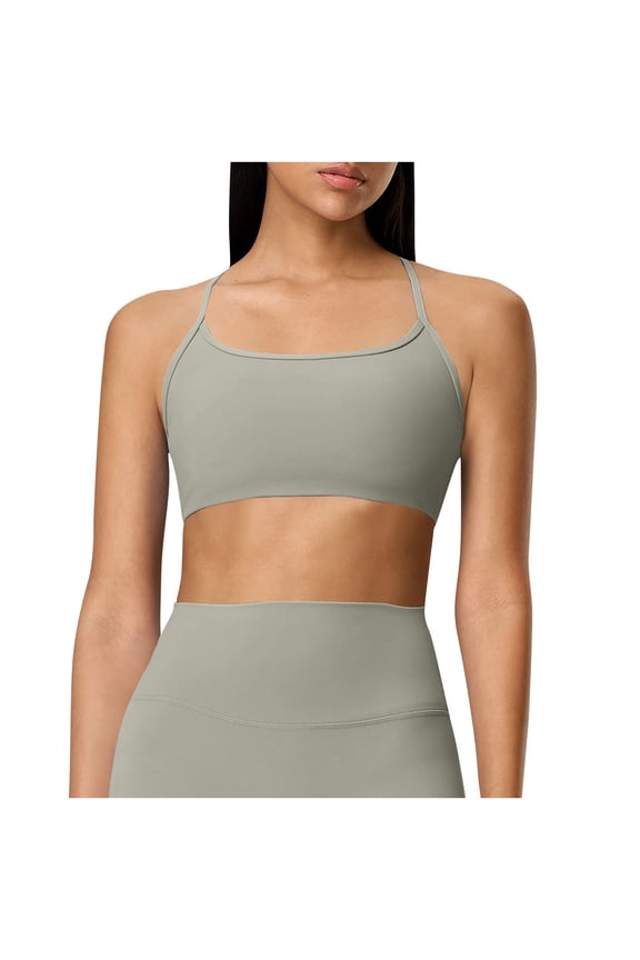 Bralette Cooling Lift-Up Sleep Bras Wireless Workout Gym Bra Breathable Everyday Bras Secure Fit Bra for Women Sports Yoga Bra Gray 4