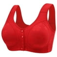 thumbnail image 1 of AINIYS Bralette Wireless Soft Cup Bra Breathable Everyday Bras Secure Fit Bra for Women Lift and Support Push-Up Bra Lace Cleavage Bra Red XXXXXL, 1 of 6