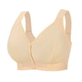 thumbnail image 1 of AINIYS Bralette Wireless Soft Cup Bra Plus Size Easy Off Bra with Wide Straps Front Closure Secure Fit Bra for Women Breathable Everyday Bras Beige XXXL, 1 of 8