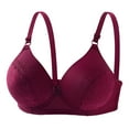 thumbnail image 1 of AINIYS Bralette Wireless Soft Cup Bra Thin Fabric Bralettes Secure Fit Bra for Women Breathable Everyday Bras Wine 34/75A, 1 of 4