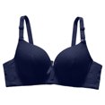 thumbnail image 1 of AINIYS Bralette Wireless Thin Fabric Bralettes Secure Fit Bra for Women Cleavage Bra Soft Cup Bra Breathable Everyday Bras Lift and Support Push-Up Bra Blue 40, 1 of 2