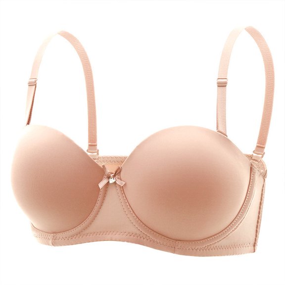 AINIYS Breathable Everyday Bras Underwire Thin Fabric Bralettes Bralette Secure Fit Bra for Women Lace Cleavage Bra Push-Up Bra Lift and Support Push-Up Bra Beige 85