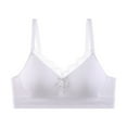 thumbnail image 1 of AINIYS Breathable Student Everyday Bras Wireless Modal Growth Bra Secure Fit Bra for Girls Training Bra for Teen Bralette Soft Cup Bra Thin Style Bralettes Lightly Padded White 17 Years, 1 of 8