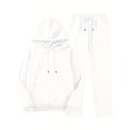 thumbnail image 1 of AINIYS Casual Hoodie and Sweatpants Outfits Comfy Soft Pullover Sweatsuits Workout Outfits Jogger Sets for Unisex White XXXL, 1 of 3