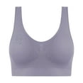 thumbnail image 1 of AINIYS Cleavage Bra Seamless Soft Cup Bra Women's Wide Straps Sports Yoga Bra Bralette No Underwire T-Shirt Bra Wireless Lift and Support Push-Up Bra Breathable Everyday Bras Gray XXXXL, 1 of 4