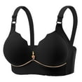 thumbnail image 1 of AINIYS Cleavage Bra Soft Cup Bra Secure Fit Bra for Women Bralette Lift and Support Push-Up Bra Wireless Breathable Everyday Bras Plus Size Black S, 1 of 3