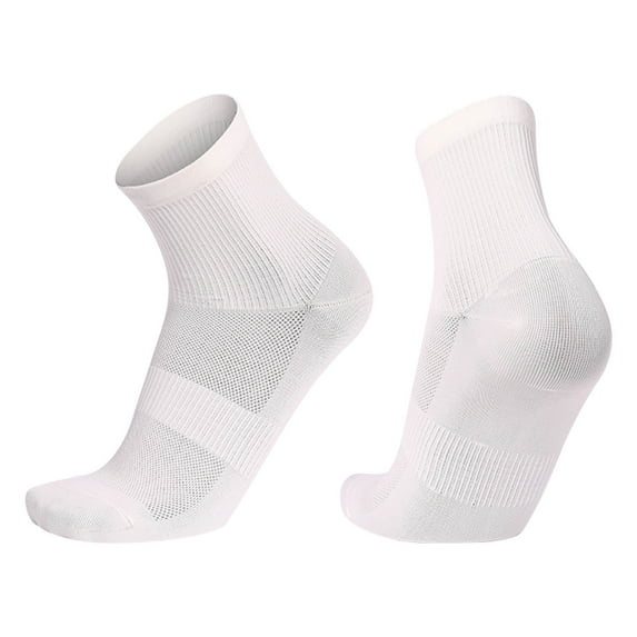 AINIYS Copper Ankle Running Socks for Men Women Cushion Cotton Quarter Athletic Socks Odor Control for Smelly Sweaty Feet White Free Size