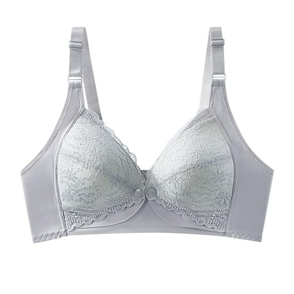 AINIYS Cotton Lace Trim Lift and Support Push-Up Bra Secure Fit Bra for Women Breathable Everyday Bras Front Clousure Cleavage Bra Bralette Maternity Nursing Bra Anti-Sagging Bra Blue 90