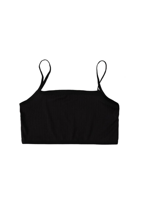 Cotton Modal Growth Bra Soft Cup Bra Wireless Secure Fit Bra for Girls Training Bra for Teen Bralette Lightly Padded Breathable Student Everyday Bras Thin Style Bralettes Black L