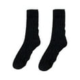 thumbnail image 1 of AINIYS Fuzzy Socks Fluffy Thick Warm Winter Soft Cozy Plush Sleep Fleece Cabin Soft Home Socks for Women Men Black Free Size, 1 of 3