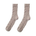 thumbnail image 1 of AINIYS Fuzzy Socks Fluffy Thick Warm Winter Soft Cozy Plush Sleep Fleece Cabin Soft Home Socks for Women Men Coffee Free Size, 1 of 4