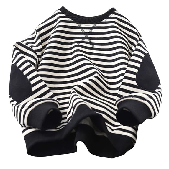 AINIYS Girl Striped Sweatshirt Long Sleeve Crew Neck Color Block Pullover Shirts Cute Casual Hiking Fall Fashion Clothes