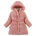 thumbnail image 1 of AINIYS Girl Winter Coats Heavy Weight Hooded Puffer Jacket Kid Fleece Snow Outwear Thermal Warm Winter Girls Outwear Suitable for Autumn and Winter, 1 of 3