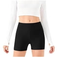 thumbnail image 1 of AINIYS Girls High Waisted Compression Shorts Tight Moisture Wicking with Elastic Waist Closure for Gym Workouts and Running Black 11-12 Years, 1 of 6