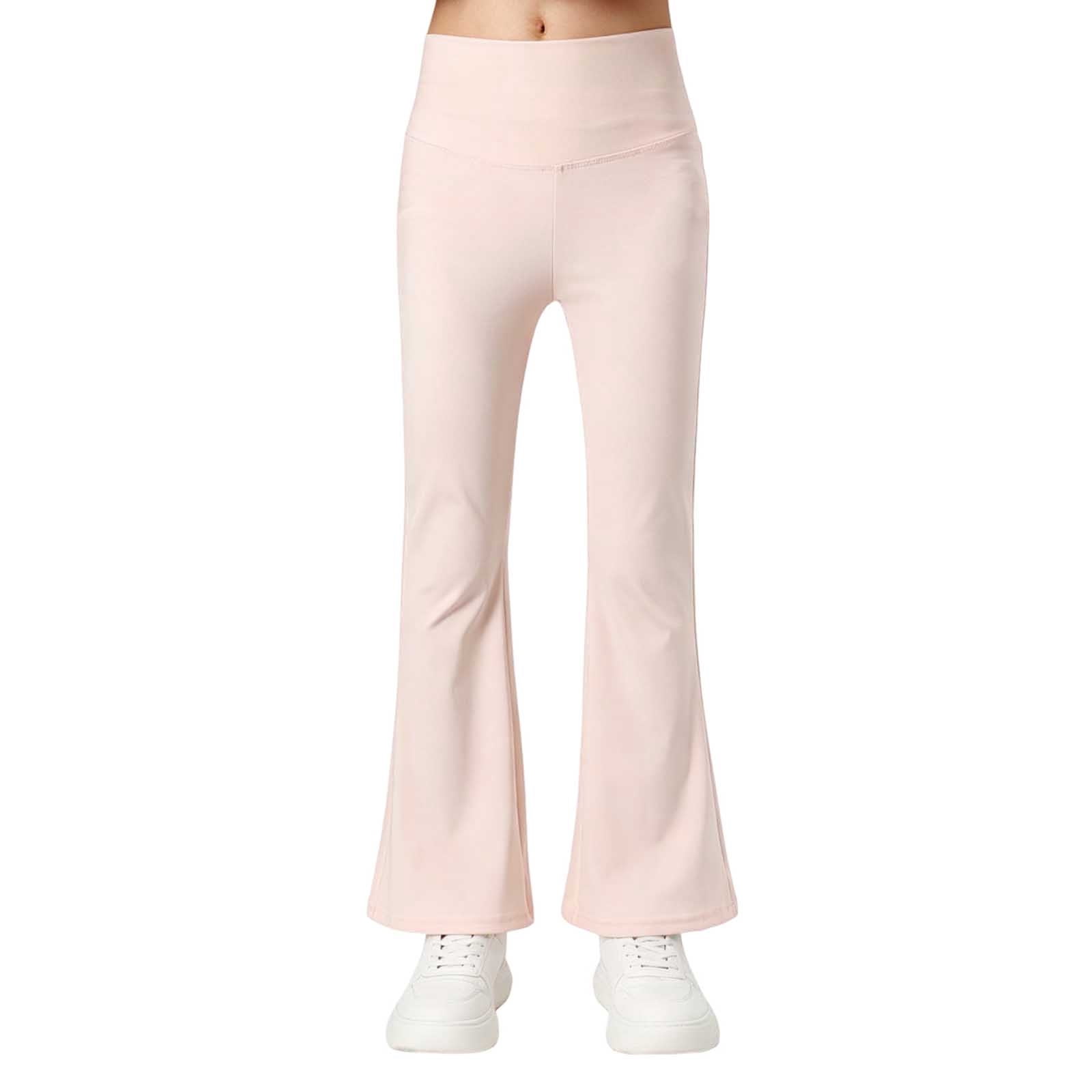 AINIYS Girls Kids Stretchy Flared Leggings High Waist Seamless Trousers ...