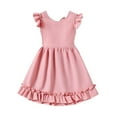 thumbnail image 1 of AINIYS Girls Sleeveless Tulle Dress With Hidden Back Zipper Ruffled Skirt For Princess Party And Pageant Pink 9 Years, 1 of 9