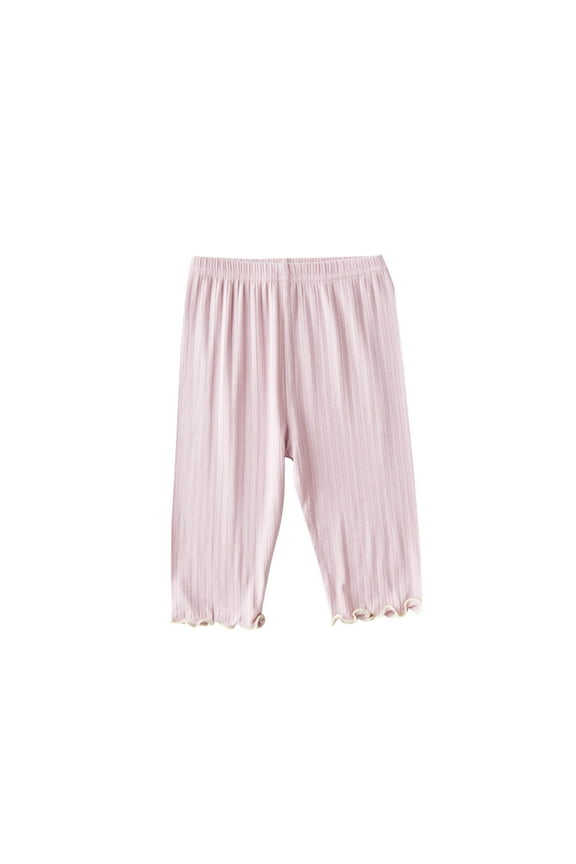 Girls Wide Leg Loose Pants Flowy Soft Fabric with Elastic Waist Closure for Beach Trips and Vacation Wear Purple 130