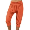 thumbnail image 1 of AINIYS High Waisted Drawstring Stretchy Capris Pants for Women Workout Yoga Daily Orange M, 1 of 4