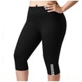 thumbnail image 1 of AINIYS High Waisted Quick Dry Stretchy Capris Pants for Women Fitness Training Outdoor Black XXL, 1 of 8
