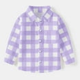 thumbnail image 1 of AINIYS Infant Toddle Baby Fashion Clothes Button Down Casual Loose School Uniform Vintage Fall and Spring Shirts 12 Months Girls Collared Blouse Tops for Boys Long Sleeve Plaid Shacket Jacket, 1 of 7