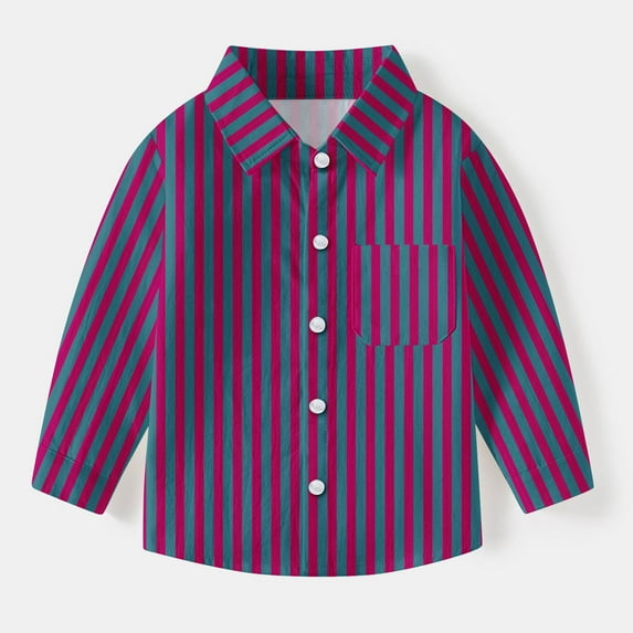 AINIYS Infant Vintage Fall and Spring Shirts Button Down Toddle Baby Fashion Clothes 6 Months Girls Casual Loose School Uniform Tops for Boys Long Sleeve Plaid Shacket Jacket Collared Blouse
