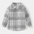 thumbnail image 1 of AINIYS Infant Vintage Fall and Spring Shirts Button Down Toddle Baby Fashion Clothes Collared Blouse Tops for Boys Long Sleeve Casual Loose School Uniform Plaid Shacket Jacket 6 Months Girls, 1 of 7