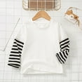 thumbnail image 1 of AINIYS Junior Striped Patchwork Long Sleeve Casual Loose Pullover Round Neck 10-11 Years Girls Children Fashion Clothes Tops for 2025 Color Block Basic Tees Vintage Fall and Spring Sweatshirt, 1 of 3