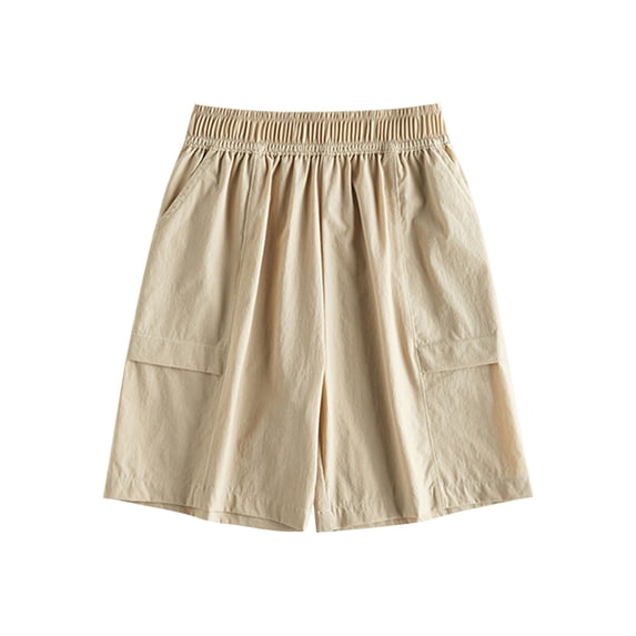 AINIYS Kids Basic Shorts Solid Design Soft Fabric with Elastic Waist ...