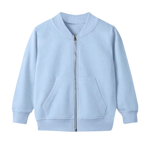 AINIYS Kids Casual Long Sleeve Hoodie Jacket Comfortable Soft Fabric Cute Print Fashion Outwear for School Daily Wear Fall Events Suitable for Boys and Girls Blue 5 Years