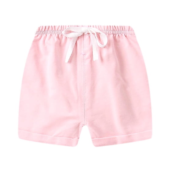 AINIYS Kids Contrast Panel Shorts Modern Style Breathable with Elastic Waist Closure for Street Style and Summer Walks Pink 7-8Years