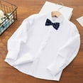 thumbnail image 1 of AINIYS Kids Kids Shirts and Tie Sets Button Down Shirt Solid Color Collared Blouse Vintage Boys Dress Shirts Tuxedo Shirt Long Sleeve Children Fashion Clothes 9 Years Girls Uniforms, 1 of 3