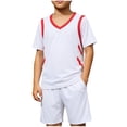 thumbnail image 1 of AINIYS Kids' Outfit Set Big Kid Crew Neck Elastic Waist Athletic Wear High Quality Material For Lasting Wear White 4-5 Years, 1 of 6