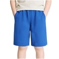 thumbnail image 1 of AINIYS Kids Solid Active Shorts Moisture Wicking Lightweight with Elastic Waist Closure for Sports Practice and Park Activities Blue 11-12 Years, 1 of 9