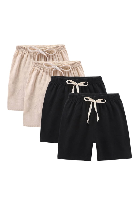 Kids Waist Trainer Shorts Tummy Control Stretch with Elastic Waist Closure for Gym Workouts and Active Play Beige 4 Years