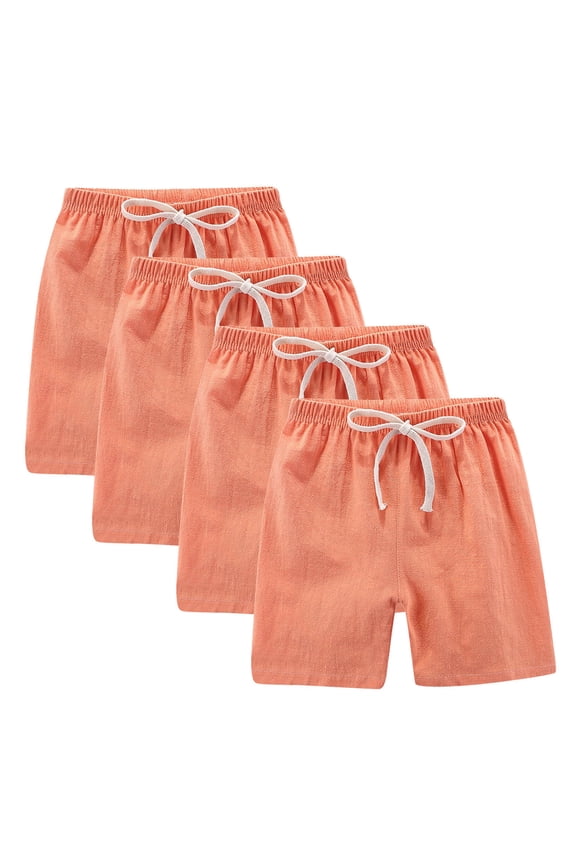 Kids Waist Trainer Shorts Tummy Control Stretch with Elastic Waist Closure for Gym Workouts and Active Play Orange 5 Years