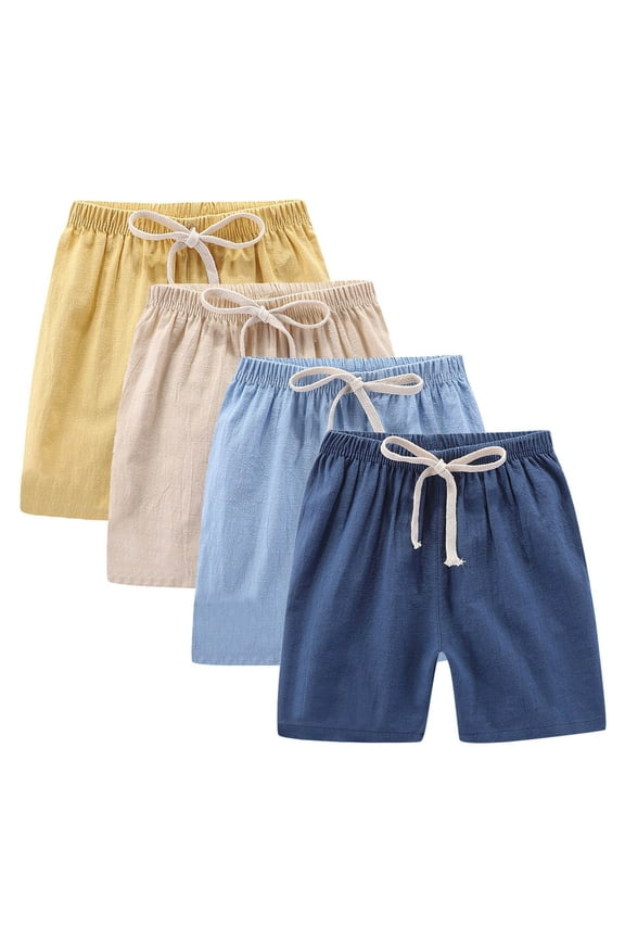 Kids Waist Trainer Shorts Tummy Control Stretch with Elastic Waist Closure for Gym Workouts and Active Play Yellow 2 Years