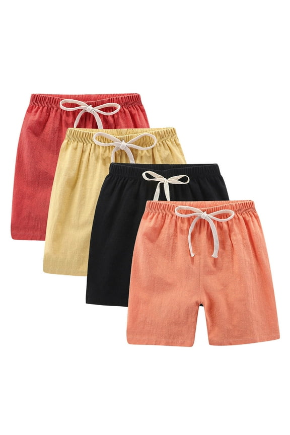 Kids Waist Trainer Shorts Tummy Control Stretch with Elastic Waist Closure for Gym Workouts and Active Play Yellow 3 Years