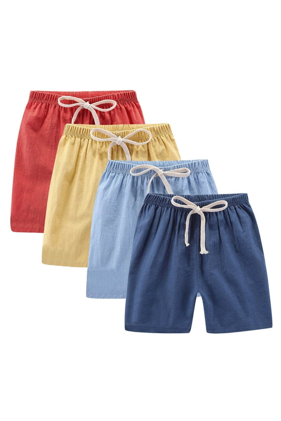 Kids Waist Trainer Shorts Tummy Control Stretch with Elastic Waist Closure for Gym Workouts and Active Play Yellow 4 Years