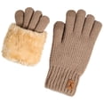 thumbnail image 1 of AINIYS Knitted Fleece-Lined Gloves Warm Gloves for Winter Cold Weather Outdoor Use & Stylish Accessory Khaki Free Size, 1 of 2