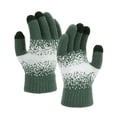 thumbnail image 1 of AINIYS Knitted Full-Finger Gloves Gradient-Speckled Warm Gloves for Winter Cold Weather Outdoor Daily Use & Practical Accessory Green Free Size, 1 of 3