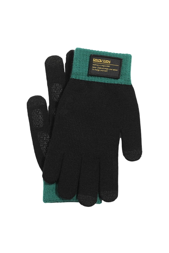 Knitted High-Visibility Touchscreen Gloves ctional Warm Gloves for Winter Outdoor Work Cold Weather Protection & Safety Accessory Green Free Size